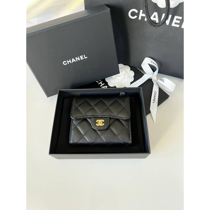 New chanel trifold Compact Wallet ของแท้ 100%