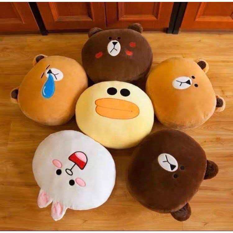 หมอนผ้าห่มน้องหมีน่ารักซุกมือได้ทั้งสองข้าง ตัวใหญเนื้อนุ่มมาก เนื้อนาโนพรีเมี่ยมผ้าห่ม3.5ฟุตเป็นลายน้องบราว