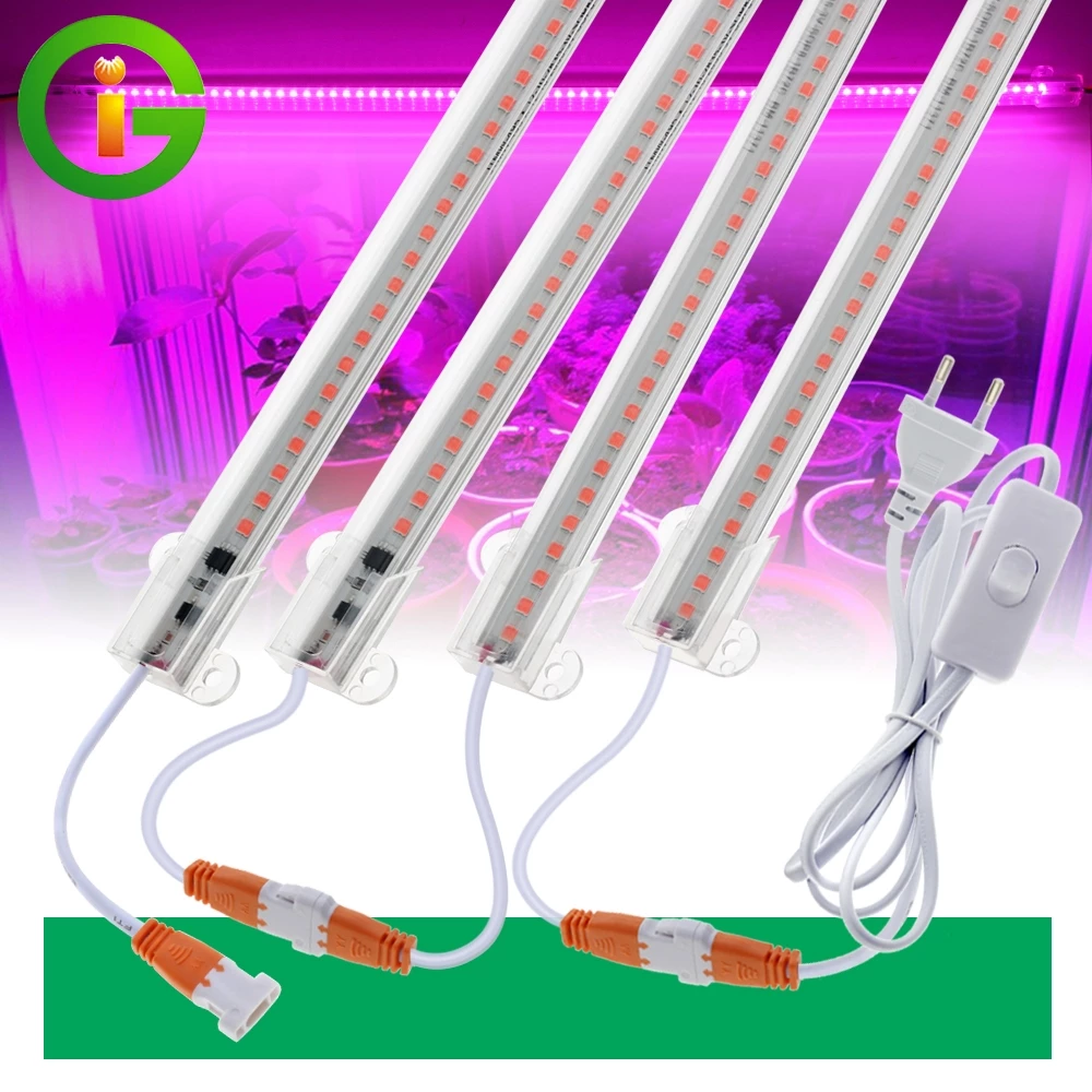 ไฟปลูกต้นไม้ LED grow light ชุดไฟปลูก 2/4/6/8/10แถว 220V ไฟช่วยต้นไม้เติบโต ช่วยทำใบ ทำดอก ไฟเส้นปลูกต้นไม้