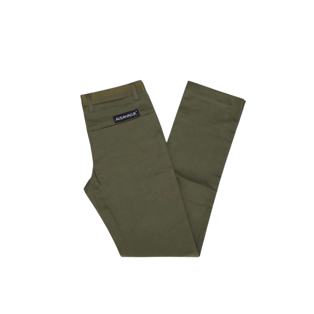กางเกงขายาวทรงกระบอกเล็ก AUSAWALUK  เนื้อผ้ามีความยืดหยุ่น  ทรงสวยใส่สบายงานเย็บละเอียด