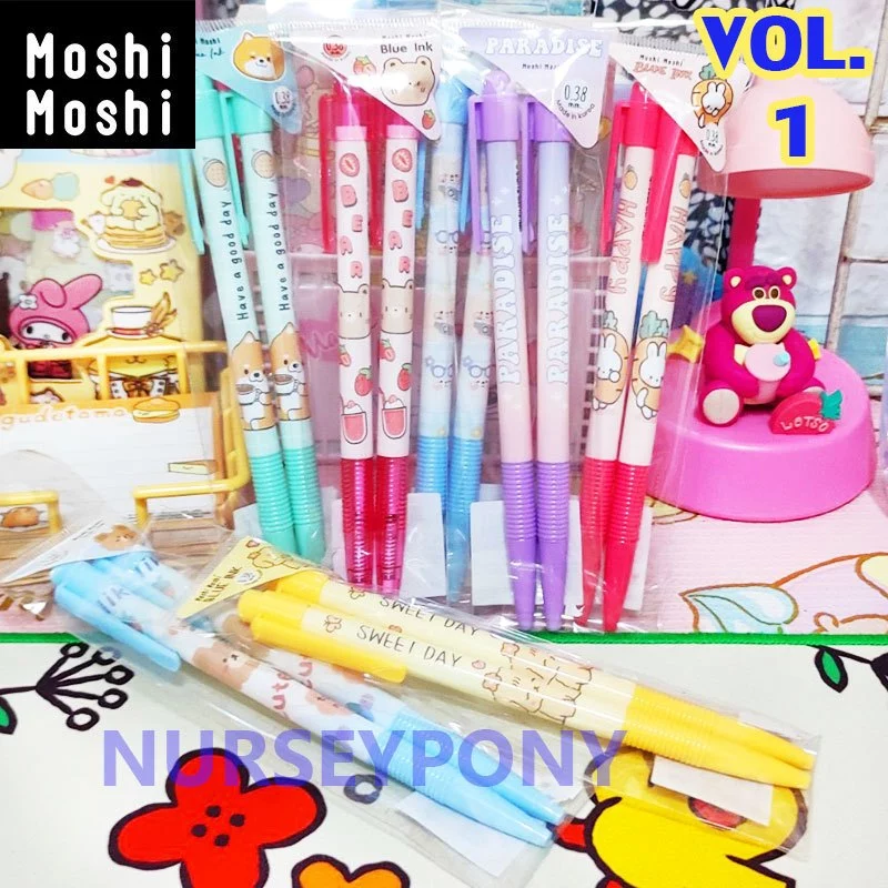 ปากกาลูกลื่นหมึกน้ำเงิน Moshi , Giftland 0.38มม แพ็คคู่ของแท้ เขียนลื่น ราคาถูกมากๆๆๆ