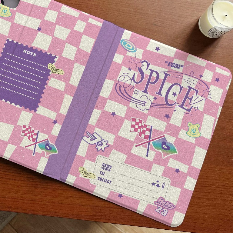 24 ชั่วโมงเคสป้องกัน iPad สมุดบันทึกสีชมพูGen12/11 Air8 รูปที่ 7