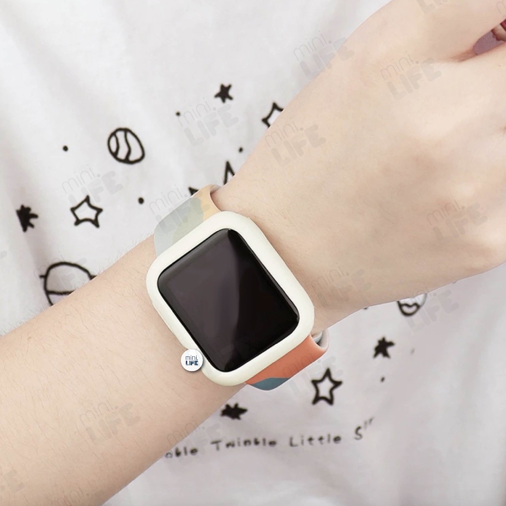 [ พร้อมส่ง ] สาย ซิลิโคน ลายพราง abstract art สำหรับ appl watch นาฬิกา iwatch Size 38/40/41/42/44/45/46/49 SE ultra