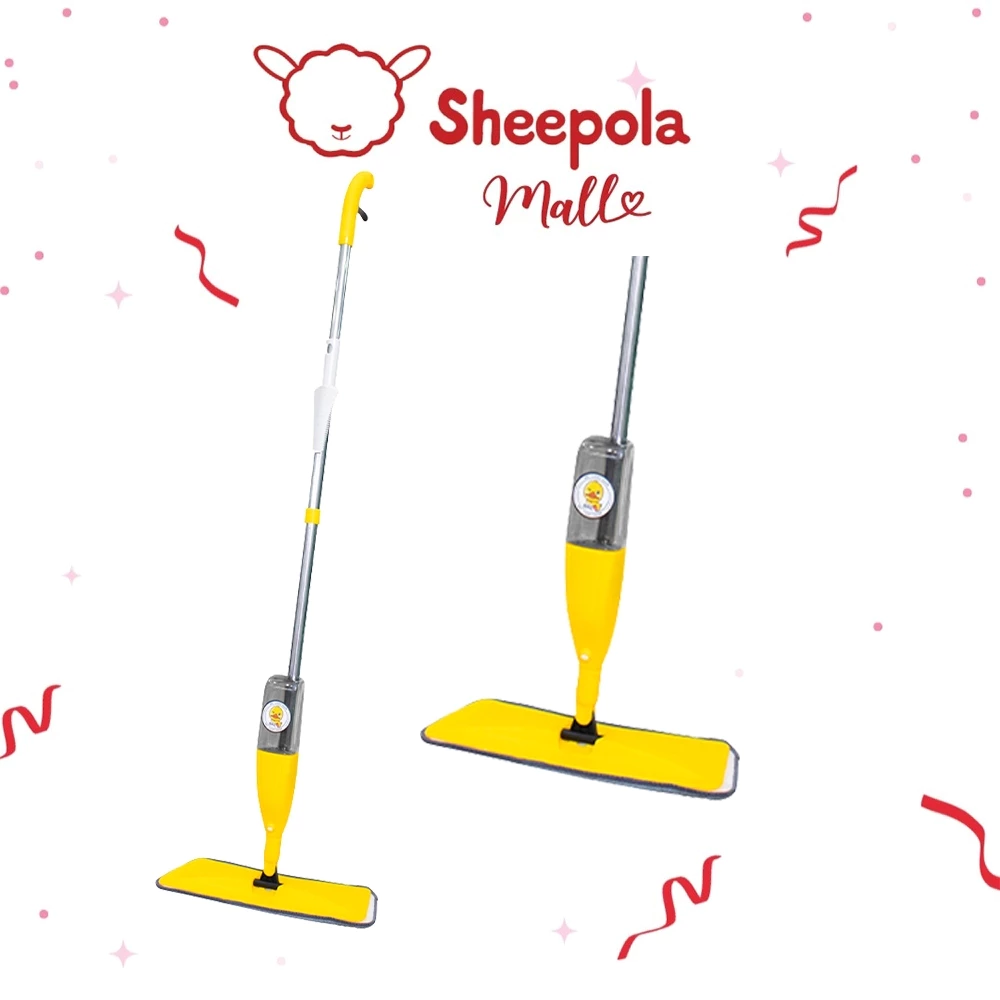 SHEEPOLA *ลดราคาพิเศษ* ไม้ถูพื้นแบบสเปรย์ ลายเป็ด SPRAY MOP หมุนได้ 360 องศา ไม้ถูพื้น หัวฉีดน้ำแบบสเปรย สะอาดง่าย