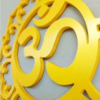 ฉลุลายสัญลักษณ์โอม เสริมสิริมงคล ติดหิ้งพระ ร้านค้า หรือตกแต่งทั่วไป