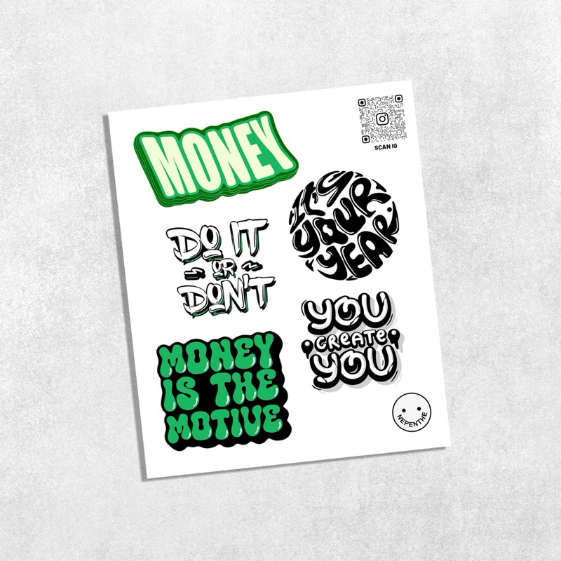 สติกเกอร์ Sticker Nepenthe Text vol.2 กันน้ำ