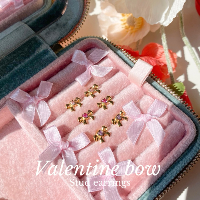 the lucy Valentine bow earrings ต่างหูโบว์