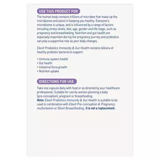 Elevit Probiotics Pregnancy and Breastfeeding โปรไบโอติกสำหรับคุณแม่ตั้งครรภ์ และให้นมบุตร 30 เม็ด