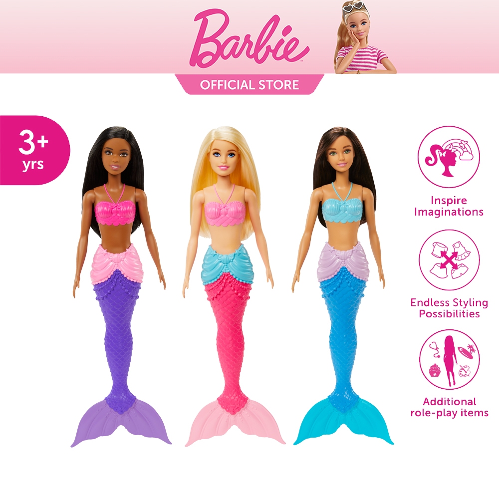Barbie Dreamtopia Mermaid Doll Assortment-บาร์บี้ ดรีมโทเปีย ตุ๊กตาเมอร์เมด คละแบบ(เลือกแบบ)(HGR04(999B-C)