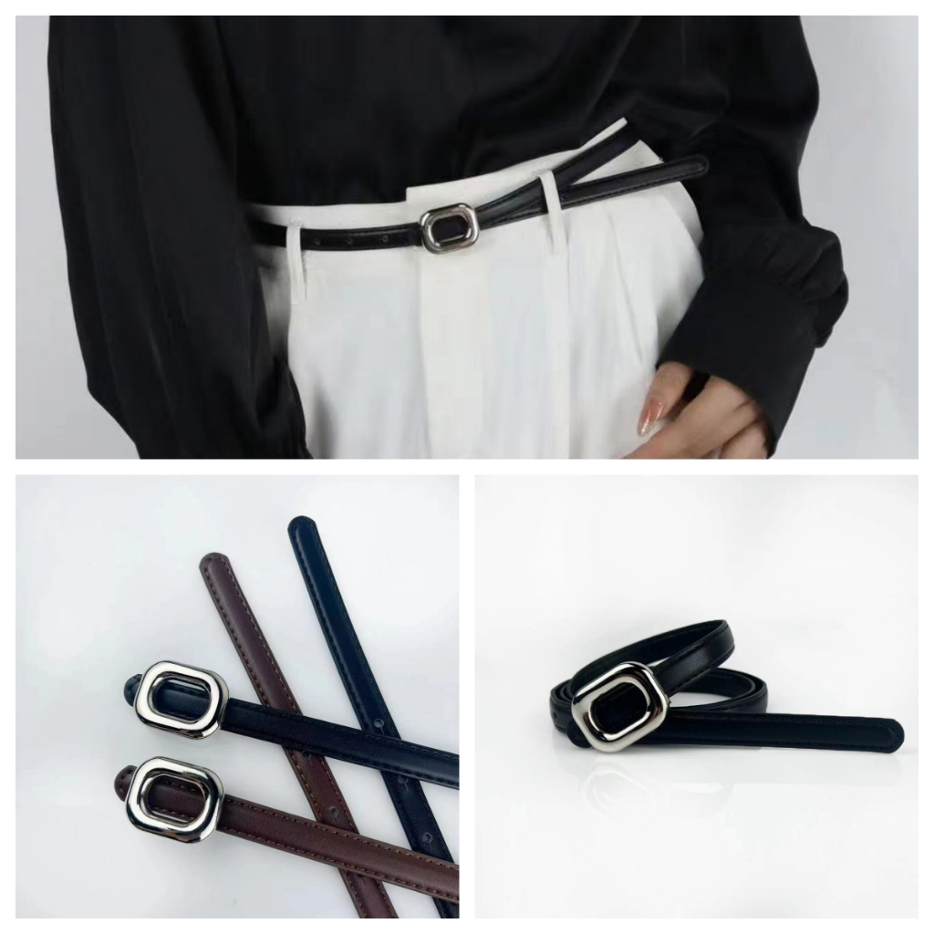 พร้อมส่ง‼️เข็มขัดสไตล์เรียบง่าย สไตล์เกาหลี แฟชั่นสำหรับผู้หญิง  เข็มขัดหนังPU（P102） - รูปที่ 3