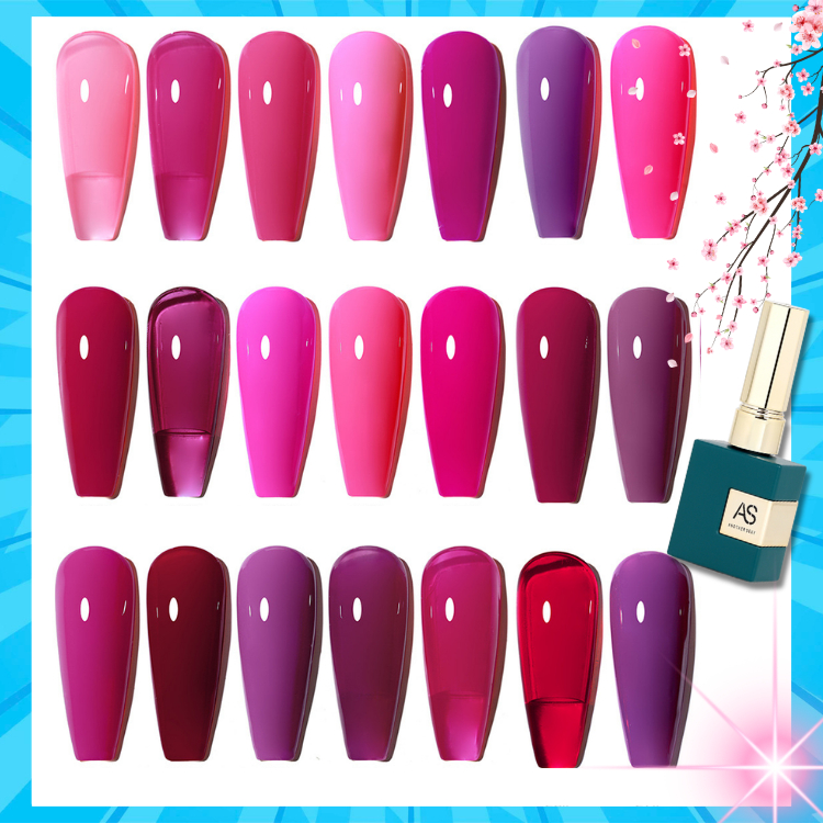 สีเจล เฉดสีชมพู ให้เลือก 30 สี MZS AS 15ml. สีทาเล็บ ยาทาเล็บ พร้อมส่งภายใน 1 วัน
