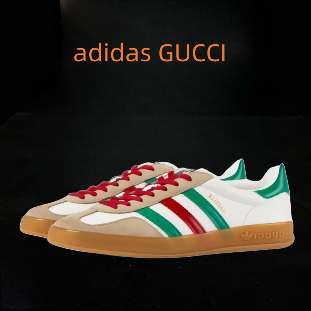 adidas originals x GUCCI Gazelle สีขาว - เขียว ของแท้ 100 %
