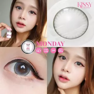 🔥คอนแทคเลนส์✨ขนาดบิ๊กอายโตมาก✨ Monday (Kissylens) Brown / Gray / Black