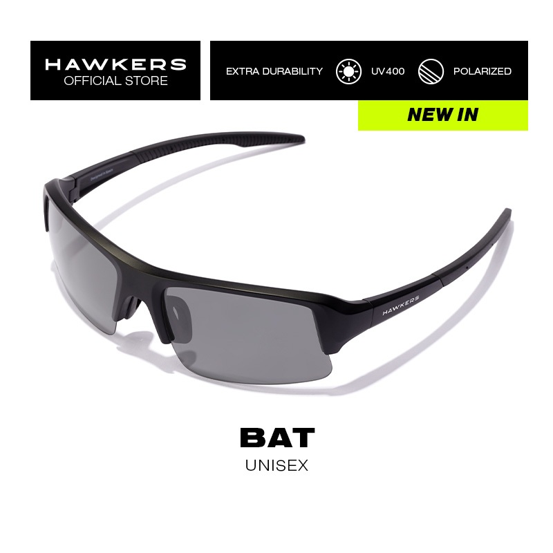 HAWKERS Polarized Bat แว่นกันแดดสำหรับทั้งชายและหญิง ยูนิเซ็กซ์ ผลิตภัณฑ์อย่างเป็นทางการได้รับการออกแบบในสเปน.