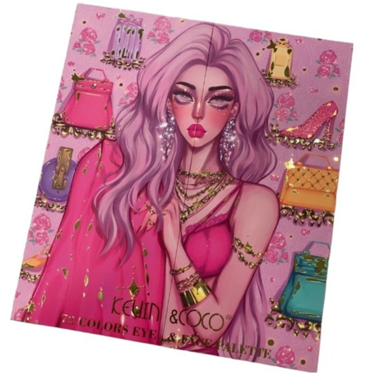 ราคาส่ง พาเลตต์อายแชโดว์ 72 สี เครื่องสำอางค์ KEVIN&COCO Eye Shadow Palette (KC223465)