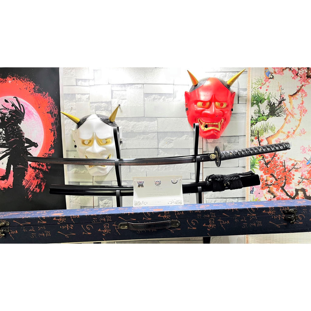 ดาบ ซามูไร คาตานะ T10 พรีเมี่ยม THE LAST SUMURAI แบรนแท้ NATATHISHI เคลือบแร่พิเศษ ฮาม่อนแท้ ชั้นวาง กล่องเก็บ พร้อมส่ง