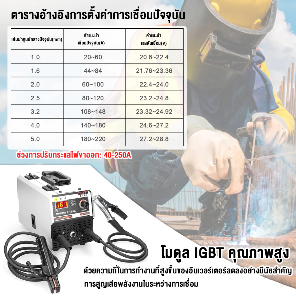 REAIM ตู้เชื่อม ตู้เชื่อมมิกซ์ (MIG/MMA/TIG) IGBT ตู้เชื่อมไฟฟ้า 3 ระบบ สายเชื่อม thumbnail 3
