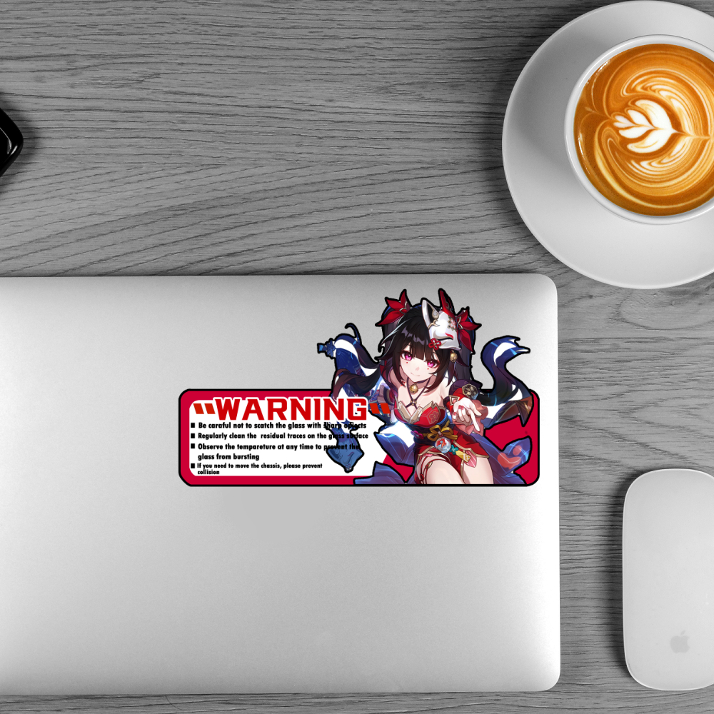 Sparkle honkai star rail สติ๊กเกอร์ 2 แผ่น ตกแต่ง เคสคอม Hanabi Case honkai star rail Sparkle Case stickers - รูปที่ 2