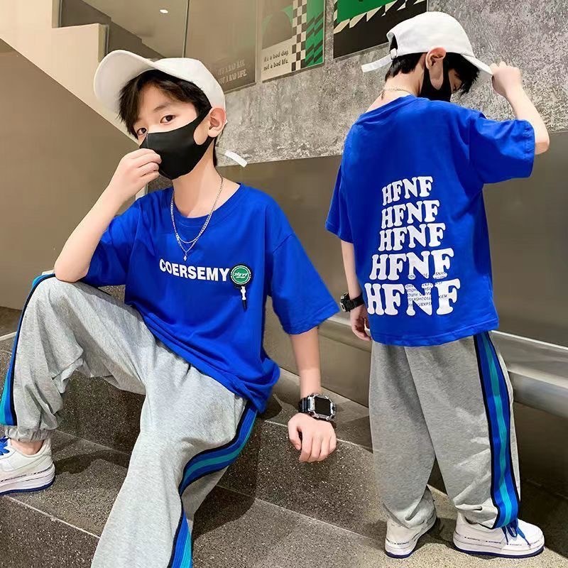 ชุดเด็กผู้ชาย ชุดเด็กโตชาย เซ็ท2ชิ้น เสื้อพร้อมกางเกงขายาว ชุดเด็กชายสไตล์เกาหลี ใส่สบายML-526