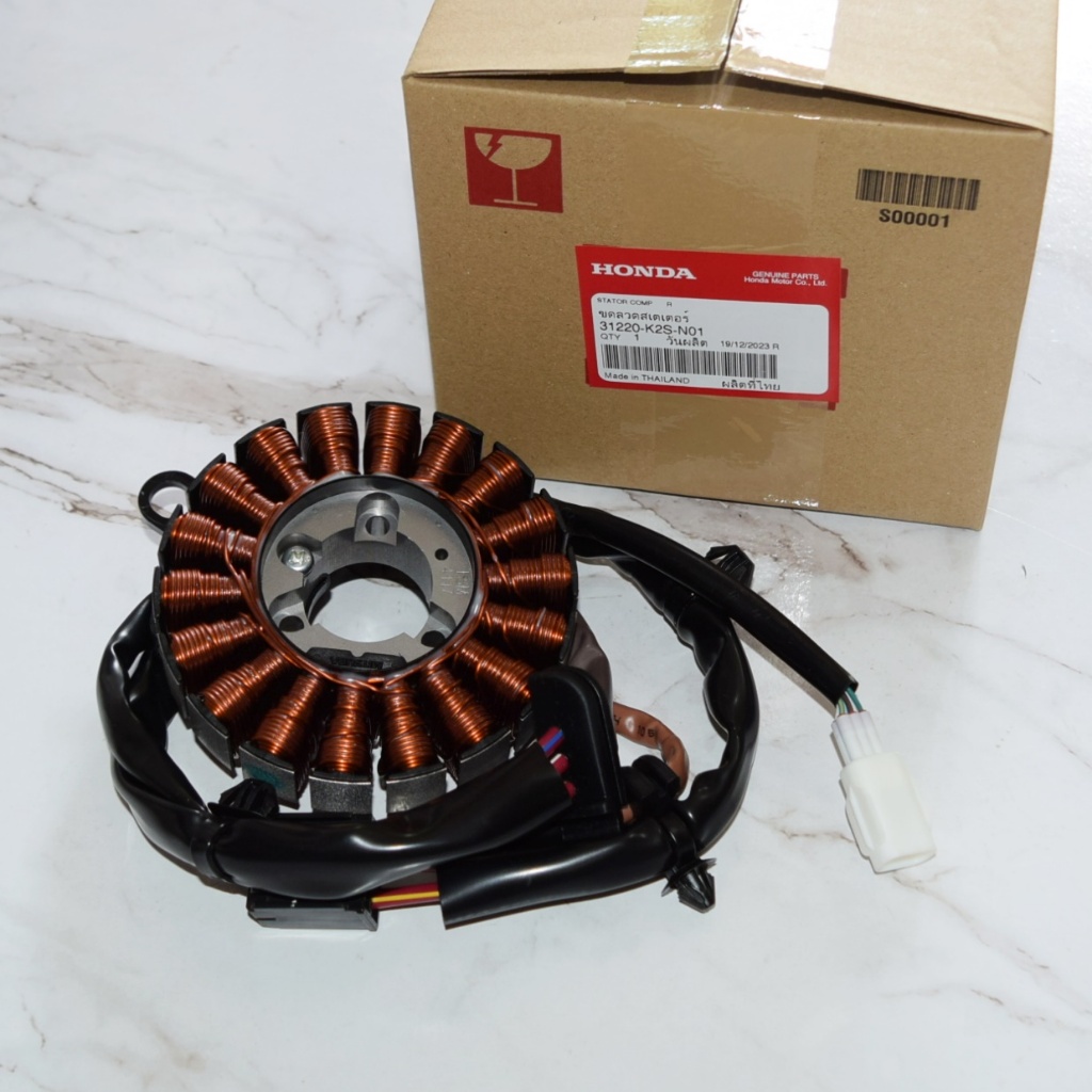 ขดลวดสเตเตอร์ (STATOR COMP R) CLICK160 ปี 2022 แท้ศูนย์ฮอนด้า ราคา/1ชิ้น 31220-K2S-N01