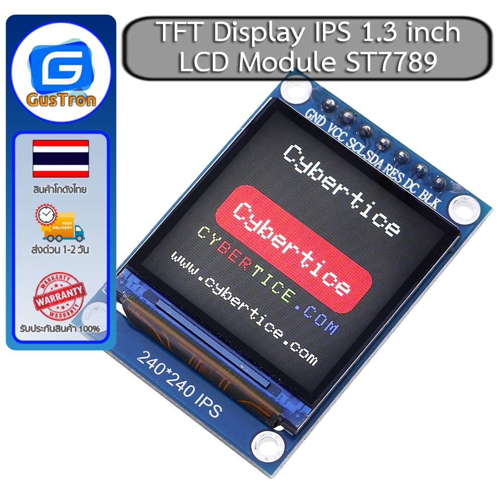 TFT Display IPS 1.3 inch 7P SPI HD 65K Full Color LCD Module ST7789 for Arduino