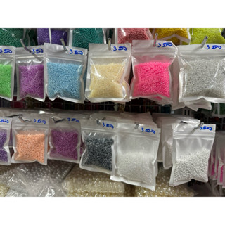 ลูกปัดเม็ดทรายมุกขนาด3มิล70กรัม20บาท