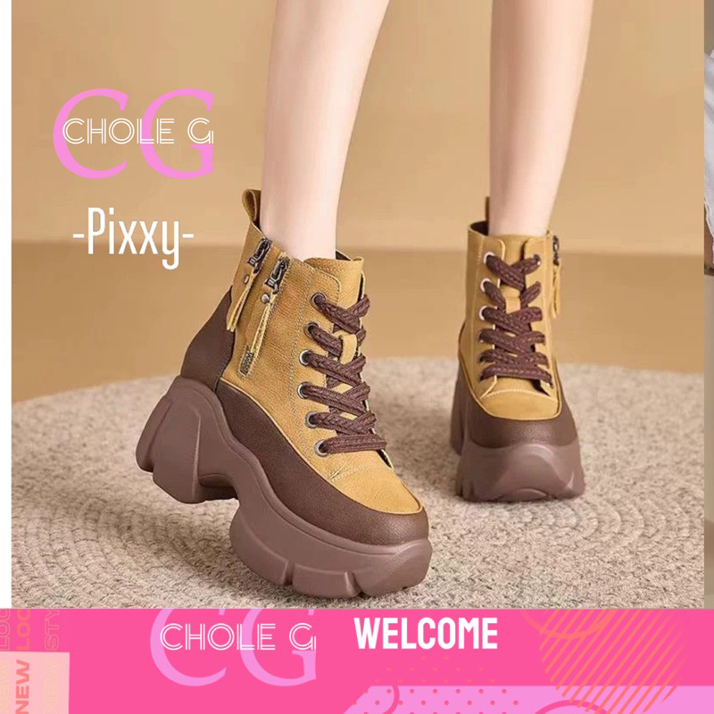 Chole G: Pixxy Level Up Shoes รองเท้าผ้าใบเสริมส้น ส้นสูง 10cm น้ำหนักเบา ใส่สบาย