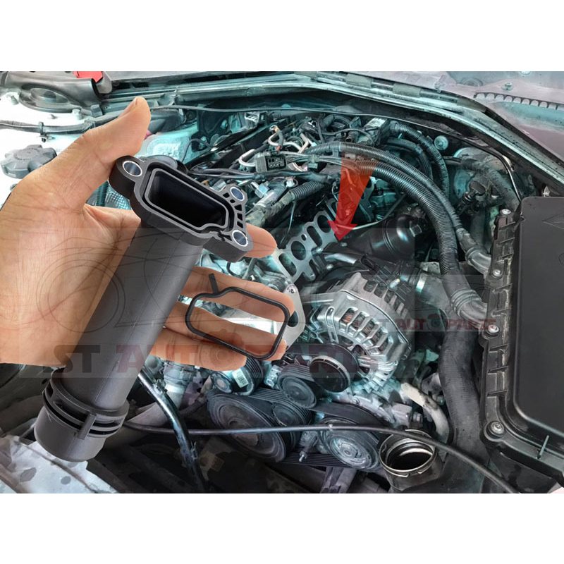ท่อน้ำข้างเครื่อง ท่อข้างเสื้อสูบ BMW X1 E84 N47N E90 N47N X3 E83 N47N เครื่องยนต์ดีเซล