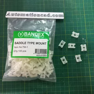 BANDEX แป้นยึด TM-0 TM-1 TM-2 แป้นยึดสายไฟ ตัวล็อคสายไฟ ( 100 ชิ้น / 1 ห่อ)