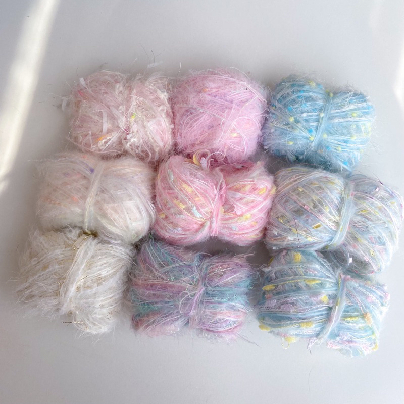 ♡  พร้อมส่ง | Fancy yarn ไหมพรมแฟนซี กลิตเตอร์วิ้ง 25 / 50 g