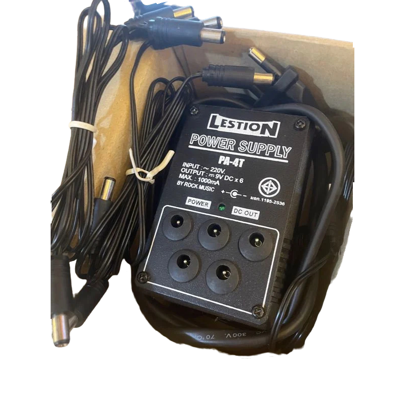 power supply output 9VDC "LESTION" ต่อได้ 5 ตัว สำหรับเอฟเฟคกีตาร์  (มือ2) สภาพดี พร้อมใช้งาน
