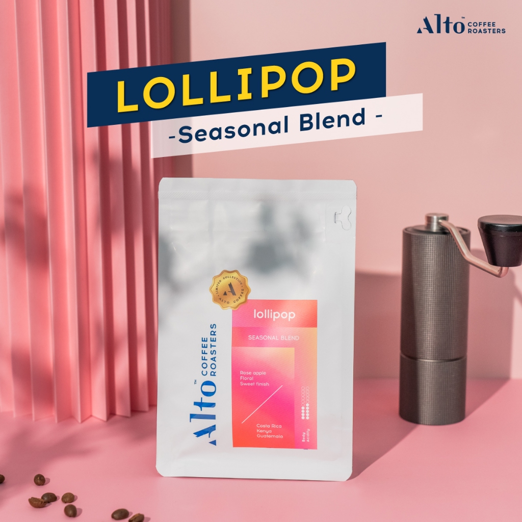 Alto Coffee เมล็ดกาแฟ คั่วกลาง Lollipop Seasonal Blend (200g)