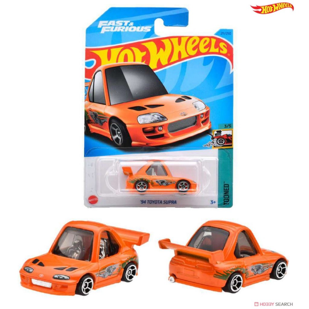 โมเดลรถเหล็ก Hot wheels รุ่น '94 TOYOTA SUPRA ลิขสิทธิ์แท้ hotwheels AAD7