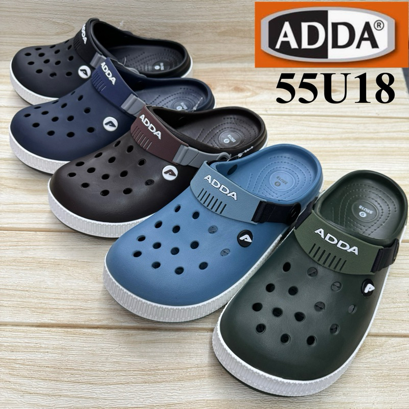 [ADDA ของแท้]  55U18 รองเท้าหัวโต (4-10) สีกรม/ฟ้า/ดำ/น้ำตาล ยซ.-o