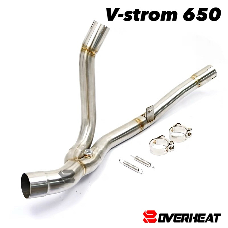 คอท่อ V-strom 650 สแตนเลส 2 นิ้ว