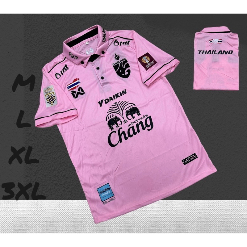 เสื้อบอลเสื้อกีฬาคอปกหญิงชายใส่ได้ผ้านิ่มเย็นใส่สบายขนาดไซร้M L XL 3XL