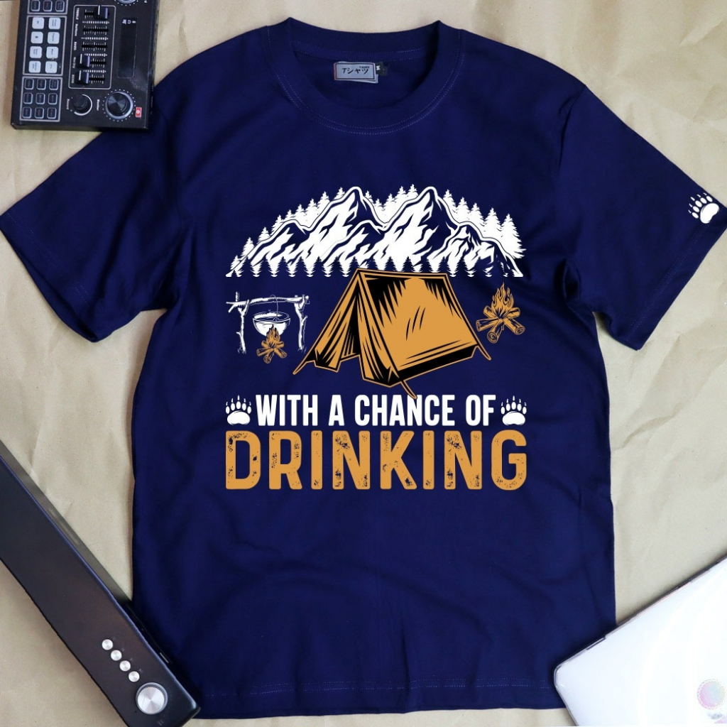 เสื้อยืดลาย -"DRINKING" S-6XL#เสื้อยืดหมี #เสื้อยืดไซส์ใหญ่ #LICKPUK #ขายส่งเสื้อยืด