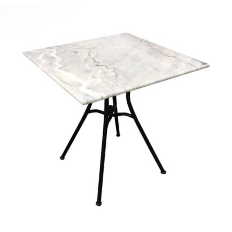 โต๊ะลายหินอ่อนทรงสี่เหลี่ยม FONTE รุ่น M2457 สีขาว