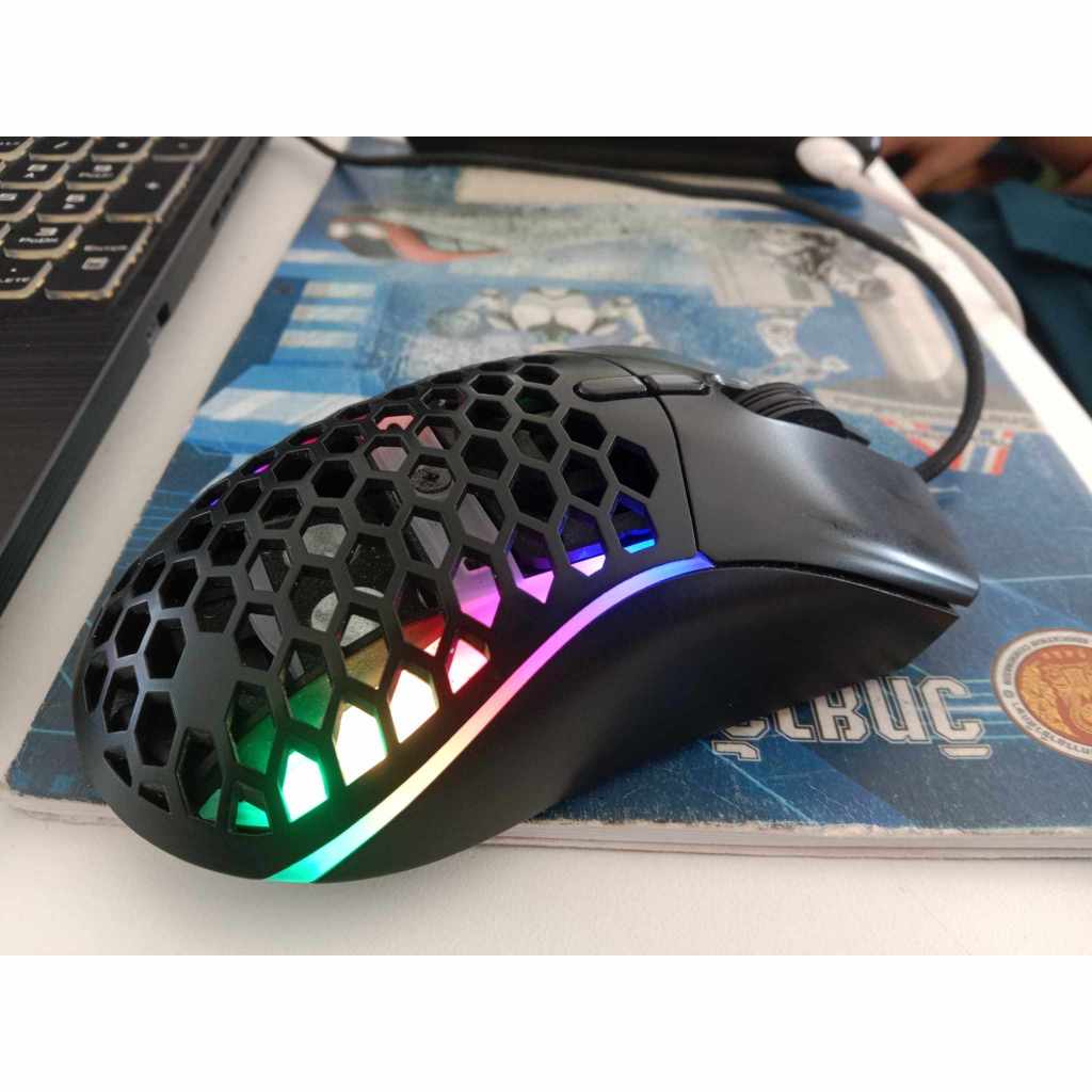 เม้าส์ สำหรับคอเกมมิ่ง YDK- T60 ARROW X Mouse USB 7200 DPI BLACK+RGB