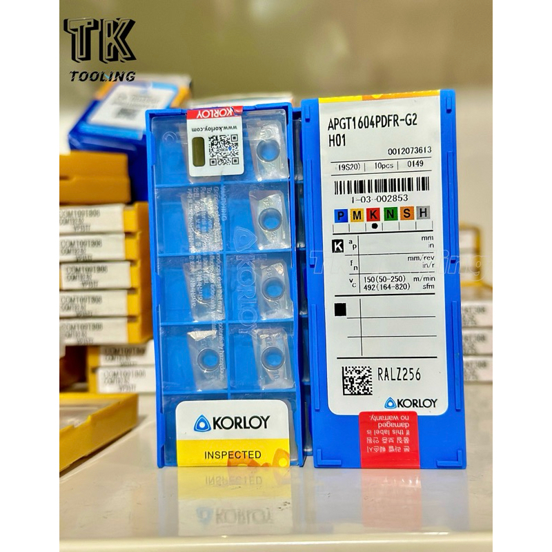 เม็ดมีด INSERTS APGT1604PDFR-G2 , APKT1604PDFR-MA3 KORLOY อลูมิเนียม