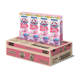 ตราหมี นมUHT เอ็นริช รสนมชมพู 170 มล. (ยกลัง 48 กล่อง)