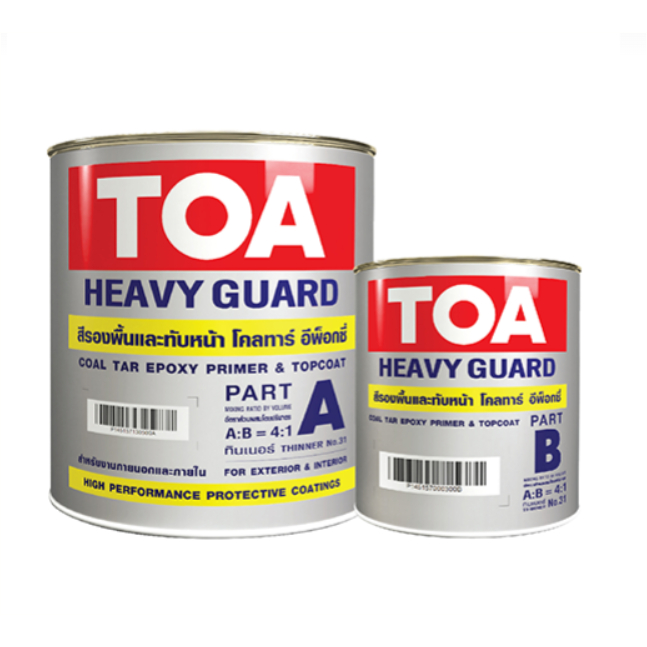 TOA Coaltar Epoxy  ฟิล์มหนา โคลทาร์ อีพ็อกซี่ สีดำ (1 กล.) ทีโอเอ โคล ทาร์ อีพ็อกซี่