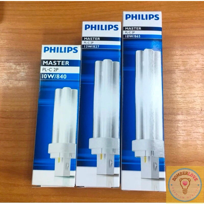 หลอดPLCประหยัดไฟขั้วเสียบ2ขา ฟิลิปส์ 10w13w18w26wมี3แสง865(ขาวdaylight)/827,830(แสงเหลืองwarm white)/840ขาวกึ่งเหลือง