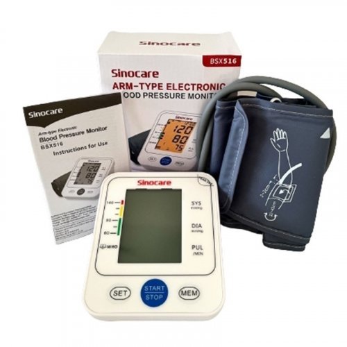 Sinocare  เครื่องวัดความดันโลหิตดิจิตอล รุ่น BSX516 ยี่ห้อSinocare ใช้งานง่าย มีเสียงพูด สินค้ามีพร้