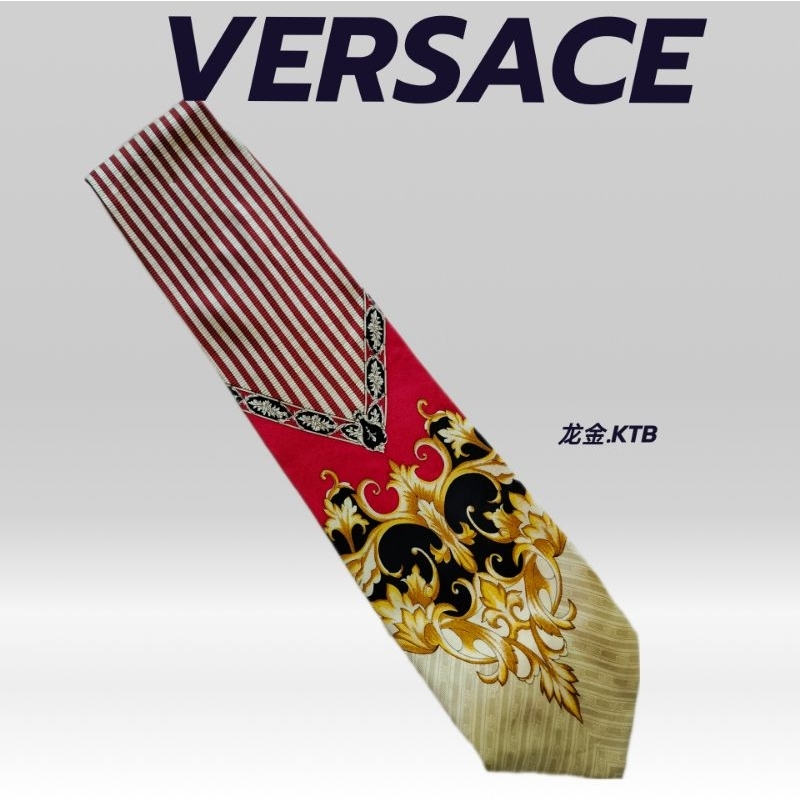 เนคไทVersaceมือสองญี่ปุ่น(ลายversace)