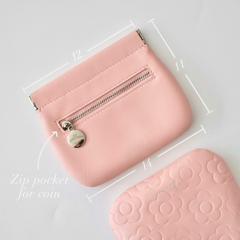 Mellow Slim Purse กระเป๋าสตางค์หนังแท้ปากบีบ