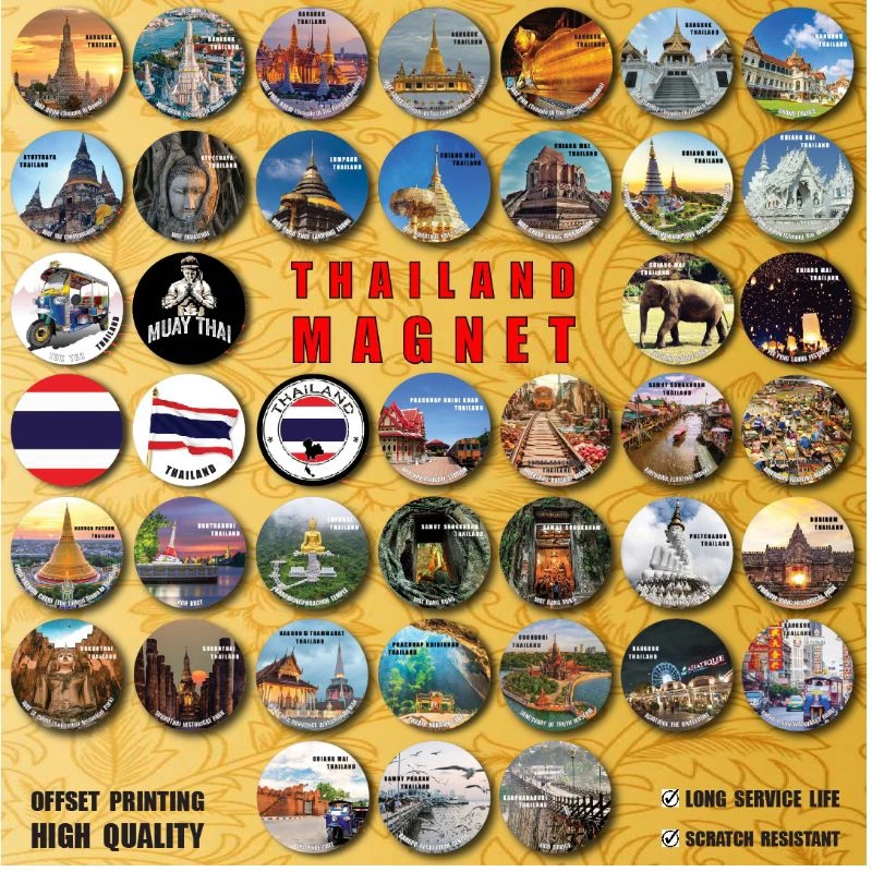 BEST QUALITY!! Thailand Souvenirs แม่เหล็กติดตู้เย็น Thailand Magnet เนื้องานคุณภาพ กันรอยขีดข่วน มาตรฐานเดียวกับโรงหนัง