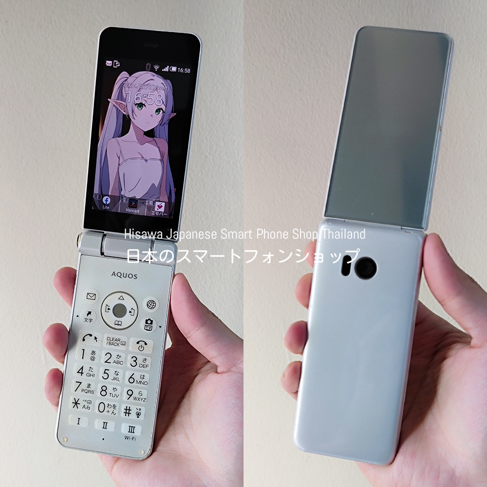 SHARP AQUOS K-TAI 2 (601SH) สีขาว มือถือฝาพับญี่ปุ่น โทรในไทยได้ หายาก - SoftBank #8248