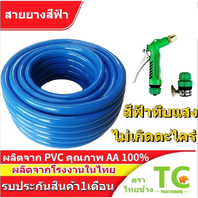 ชุดสายยางพร้อมหัวฉีด สายยาง4หุน(1/2")เเถมอุปกรณ์เสริม3ชิ้นฟรี ชุดสายยางพร้อมใช้งานเด้ง หนา ขนาด4หุน2