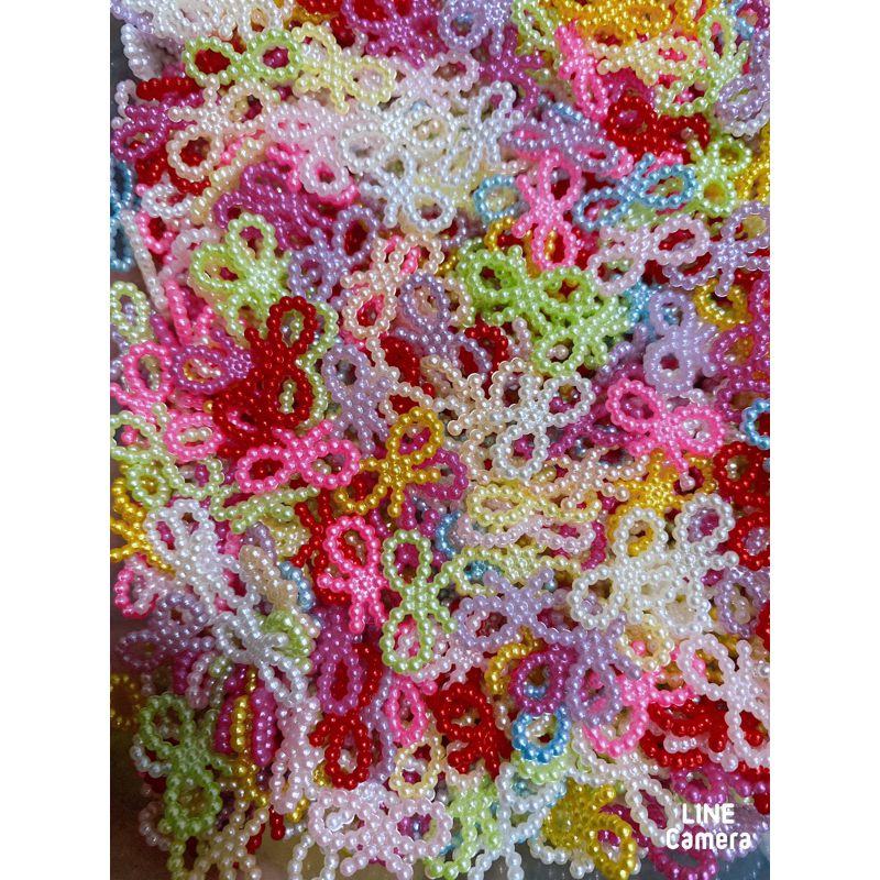 โบว์ไข่ปลา ตกแต่ง บรรจุถุงละ 100 ชิ้น คละสี